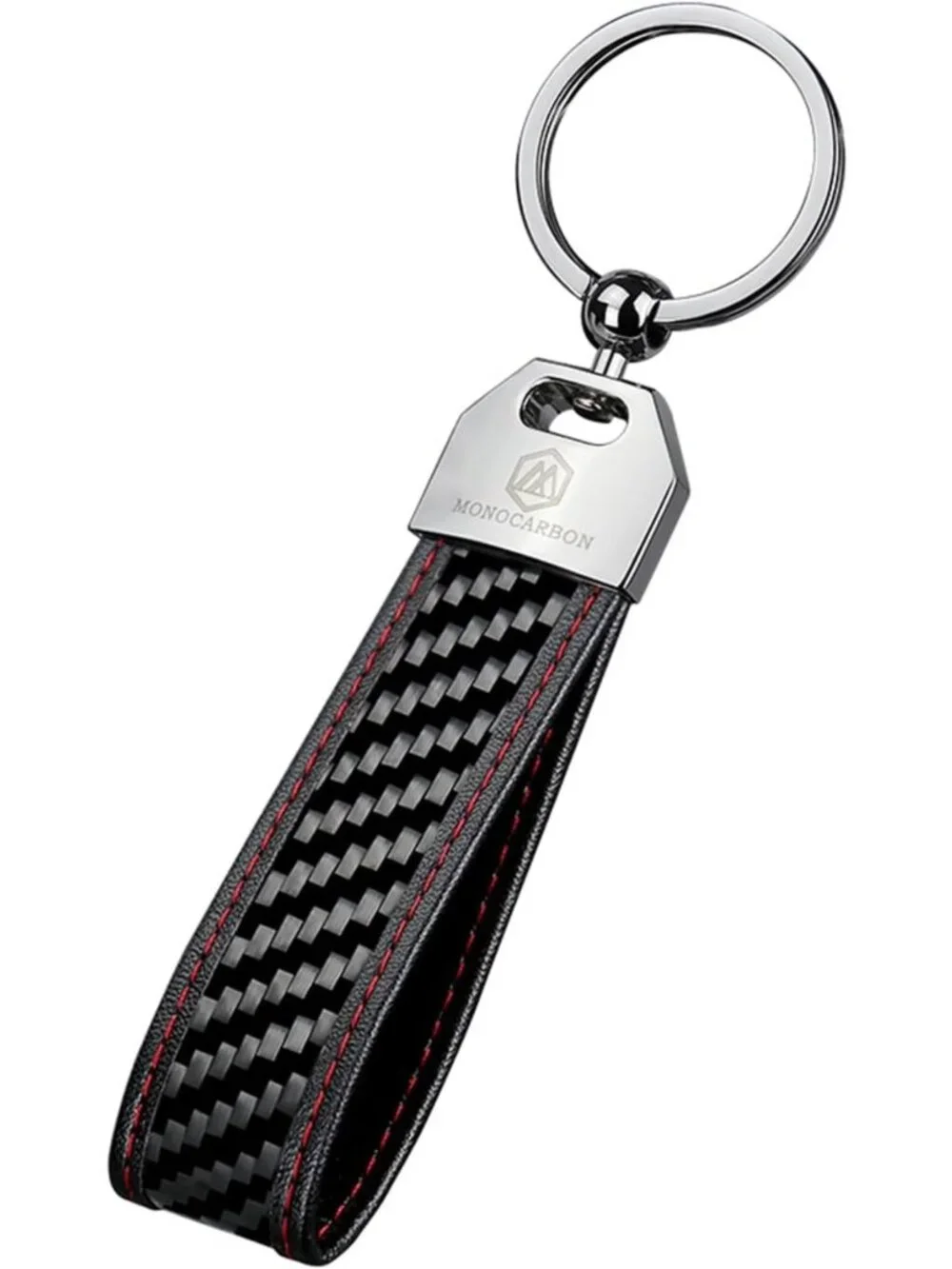 Sleek Carbon Fiber Keychain Clip & Ring, Luxury Carabiner for Men, EDC Gift